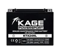 Batteria Gel di Avviamento KAGE YTX24HL-BS per Honda CBX 1000 Gl 1500 Goldwing