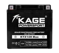 Batteria Gel KAGE YTX14-BS per Aprilia BMW Buell Harley Davidson Honda KTM Uvm