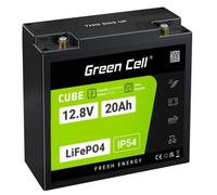 Batteria Green Cell LFPGC12V20AH LiFePO4 12,8 V 20 Ah 256 Wh IP54 Nero Verde