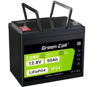 Batteria Green Cell LFPGC12V50AH LiFePO4 12V 50Ah 640Wh IP54 Nero Verde