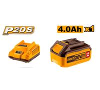 Batteria INGCO a litio 20V - 4Ah + CaricaBatterie per Elettroutensili INGCO 20V