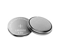 Batteria ION A Pulsante Lir2032-2 Pack Ricaricabile 3,6 v Angolo Cell, Fonte di alimentazione Al Litio | Sostituzione 'orologio Da Polso Elettronico, Telecomando Fob , Batteria Dispos