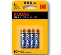 Batteria kodak max super alcalina aaa lr03 blister * 4