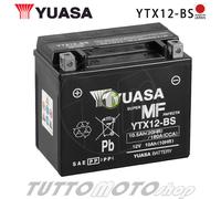 YTX12-BS BATTERIA ORIGINALE YUASA CON ACIDO PIAGGIO X7 300IE EVO 2011