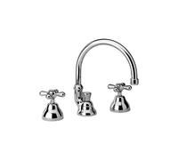 Rubinetto lavabo manopole a stella batteria lavandino bocca alta stile classico