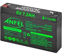 Batteria Lead Acid AGM 6V 7Ah 7,2ah al Piombo Ricaricabile Pila Batteria Ermetica Batterie di Ricambio per Lampade D'Emergenza Centrali Allarme Antifurto Sicurezza