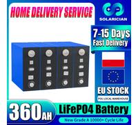 Batteria LFP 360Ah LiFePO4 3.2V 10000 Ciclo profondo FAI DA TE 12V 24V 48V Confezione di celle per sistema di accumulo di energia solare domestica ESS RV EV Campeggio