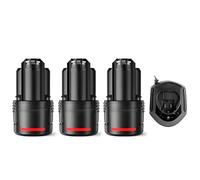 Batteria Li-Ion 10,8V 2000mAh Con Caricatore Compatibile Con Bosch Per GSR GWI PS10 PS40-2 Utensili Senza Filo Batteria Di Ricambio Per Fai Da Te E Officina(3pcs Battery with charger)