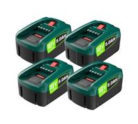 Batteria Li-Ion 18V 5,0Ah Compatibile Con Bosch PBA PSB PSR, Compatibile Con Gardena P4A E GLORIA 18V Power For All, Casa E Giardino Senza Fili(4 Battery 5000 mAh)