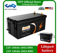 Batteria LifePo4 12V 24V 100Ah Batteria al litio ferro 48V 50Ah con BMS per 0-1800W Accumulo di energia domestica/Trike/Go-Kart/Potenza di backup