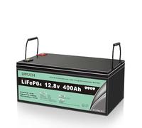 Batteria LiFePO4 12V 400Ah, al litio ferro fosfato invece della batteria AGM per auto o batteria a ciclo profondo, per camper, barca, sistema solare, campeggio all'aperto ecc.