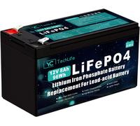 Batteria Lifepo4 12V 8Ah, Batteria Litio Ricaricabile Ciclo Profondo Fino a Oltr