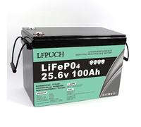 Batteria LiFePO4 24V 100Ah, batteria al litio ferro fosfato invece della batteria AGM per auto o batteria a ciclo profondo, per camper, barca, sistema solare, campeggio all'aperto, ecc.
