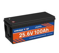 Batteria LiFePO4 24V 100Ah, Potenza Massima 2560Wh, CYCCLEVOLT Batteria al Litio da Ciclo Profondo con BMS di oltre 5000 cicli, Perfetta per RV, Motore Elettrico, Energetico Domestico e Off Grid