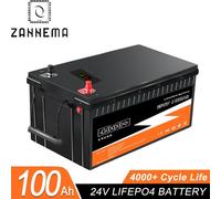 BATTERIA LIFEPO4 25,6V 24V 100Ah RICARICABILE PER ACCUMULO FOTOVOLTAICO BARCA
