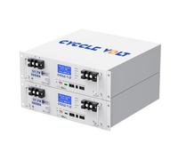 Batteria LiFePO4 48V 200Ah, CYCCLEVOLT batteria litio 10kWh in metallo da 48V 200Ah, connessione RS485 e CAN, ampio display, BMS intelligente da 200A, perfetta per golf cart, solare inverter, camper