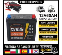 Batteria LiFePo4 da 12 V 60 Ah Batteria incorporata al litio ferro fosfato BMS per sostituire la maggior parte dell'alimentazione di backup Accumulo di energia domestica 12V60AH
