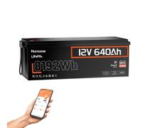 Batteria LiFePO4 da 12V 640Ah 250A BMS Cicli Bluetooth Marina Solare Off Grid