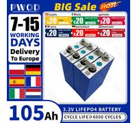 Batteria Lifepo4 da 3,2 V 105AH nuovissima cella al litio ferro fosfato fai da te 12 V 24 V 48 V per campeggio barca golf cart RV EV carrello elevatore 4PCS