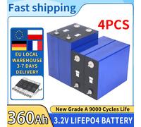 Batteria LiFePO4 di grado A 360Ah 9000 cicli 3,2 V ricaricabile al litio ferro fosfato cella fai da te 12V 24V 48V solare camper furgoni carrello da golf