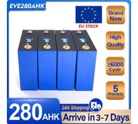 Batteria Lifepo4 EVE 280AH 12V 24V Grado A Batterie Pland Stock Batteria 6000 Cicli Celle Prismatiche Lifepo4Per Celle Solari 4PCS EVE 280K