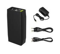 Batteria LiFePO4 MXJFYY 12,8 V 6000mAh con caricabatterie, 12 uscite/9V DC/5V USB Batteria al litio ferro fosfato Power Bank per strisce luminose a LED, telecamere CCTV, videocamere ecc.