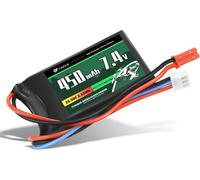 Batteria LiPo 2 celle 7.4V 450mAh 50C connettore JST per droni RC auto