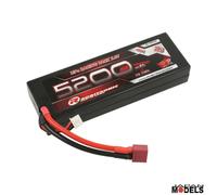 Batteria Lipo 2S 7.4 V ROBITRONIC 5200mah 40C Hard Case T-Plug 1/8 1/10 Rc New