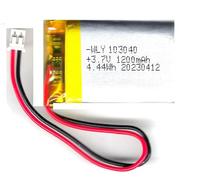 Batteria LIPO 3,7 V 1200 mAh Polazione: Sinistra Rosso/Destra Nero Connettore JST-PH 2.0
