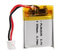 Batteria LiPo 3,7 V 200 mAh 602025 con cavo JST, batteria ricaricabile ai polimeri di litio per altoparlanti Bluetooth, progetti fai da te e dispositivi elettronici