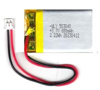 Batteria LIPO 3,7 V 600 mAh Polazione: Sinistra Nero/Destra Rosso JST-PH 2.0 Connettore