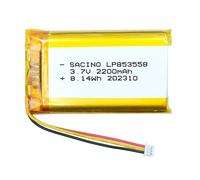 EFASO Batteria LI-Po da 3,7 V, 2200 mAh, 853558, JST PH1.25-3 pin