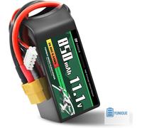 Batteria LiPo 3s 11.1V 850mAh 80C XT30 Batteria ad alte prestazioni per model...