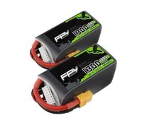 Batteria LiPo 6S 22,2V 1300mAh XT60, compatibile elicottero e quadricottero | Batteria LiPo ricaricabile for hobby RC drone da corsa FPV e accessorio for attrezzatura di volo modello RC(2Pcs)