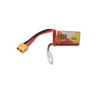 Batteria LiPo 7.4V 1500mAh 100C - Batteria 2S Leggera & Compatta, Alta Scarica, Compatibile XT60, Ideale per Auto RC, Quadricottero FPV Racing, QAV250 H210 LS180