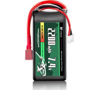 Batteria LiPo 7,4V 2200mAh 35C 2S con connettore T-Plug - Alta potenza per RC