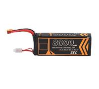 Batteria LiPo da 11,1 V 8000 mAh 35C 3S con connettore T XT60 per auto da corsa RC QAV250 e quadricottero.