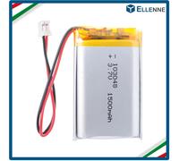 ✅BATTERIA LIPO DIY 103048 - 3,7V DC 1.500mAh CONNETTORI 2P-PH PASSO 2,0 mm✅
