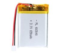 BATTERIA LIPO DIY 603040-3,7V DC 650mAh CONNETTORI 2P-PH CON PASSO 2,0 mm - PROTEZIONE SOVRACCARICO, SCARICAMENTO ECCESSIVO; CORTOCIRCUITO