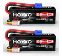 Batteria Lipo HOOVO 11.1V 3S 5200 mAh 80C Custodia rigida Batterie RC con connettore EC5 per camion elicotteri RC