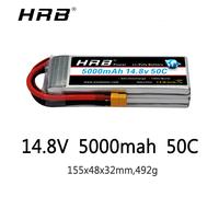Batteria Lipo HRB 4S 14.8V 5000mah 50C EC5 XT90 XT60 Deans T XT90-S Parti RC per VKAR BISON Buggy Car FPV Aerei 1/10 Barca