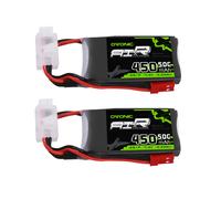 Batteria LiPo OVONIC 2S 450mAh 50C 7,4V con spina JST per mini drone FPV piccolo elicottero aereo RC (2 confezioni)