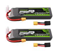Batteria Lipo OVONIC 3s 11,1 V 5000 mAh 120C con batteria Lipo con spina TRX per elicottero RC Car Truck Truggy Quadcopter (confezione da 2)