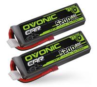 Batteria Lipo OVONIC 3S 80C 5200 mAh 11.1 V con custodia rigida e connettore Deans T per auto RC, Monster Truck, Crawler, Hobby RC, confezione da 2