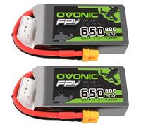 Batteria Lipo OVONIC 3s 80C 650 mAh 11,1 V con XT30 per aereo RC Quadcopter Elicottero FPV Racing Drone (2 pezzi)