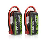 Batteria Lipo OVONIC 3S Shorty 11.1V 120C 2200mAh con spina T/XT60 per 1:14 RC Car Truck Drone aereo FPV (2 pezzi)