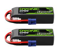 Batteria Lipo OVONIC 4s 14.8V 5200mAh 130C con spina EC5 per RC Car Truck Truggy Quadcopter Elicottero Camion Barca Aereo (2 Pezzi