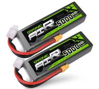 Batteria LiPo Ovonic 5000mAh 11.1V 50C 3S con Adattatore XT60 e TRX per Auto RC, Camion e Barche, Confezione da 2