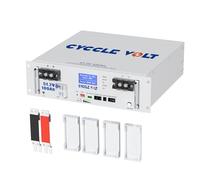 Batteria litio 48V 100Ah LiFePO4, 5,12kWh Cabinet Batteria LiFePO4 Metal Case, Potenza Massima 5120W, Chassis 3U, 100A BMS, Oltre 15000 Cicli, Perfetta per camper, inverter, impianti fotovoltaici