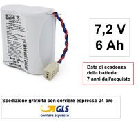 BATTERIA LITIO BATLi06 BAT06 7,2 V 6 Ah Li-SOCl2 BATSECUR